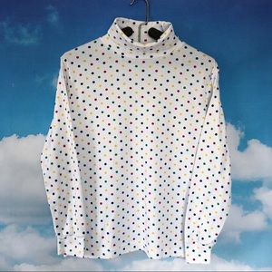 Vintage polka dot turtleneck